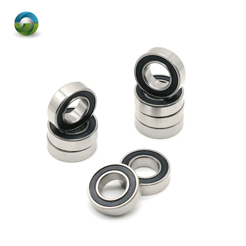 10PCS MR148RS 8x14x4 mm Bearing ABEC-7 L-1480DD Dried Black Print Chrome Steel Ball Bearings With Black Rubber Seal MR148-2RS