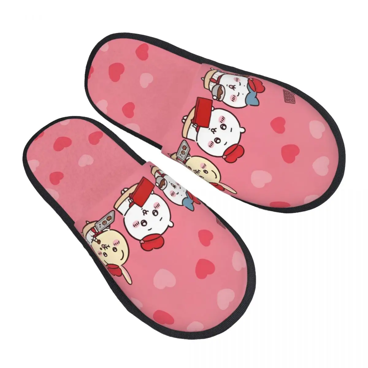 

Winter House Cotton Slippers Chiikawas Merch Household Fur Slides Slippers Indoor Soft Non-slip Slides