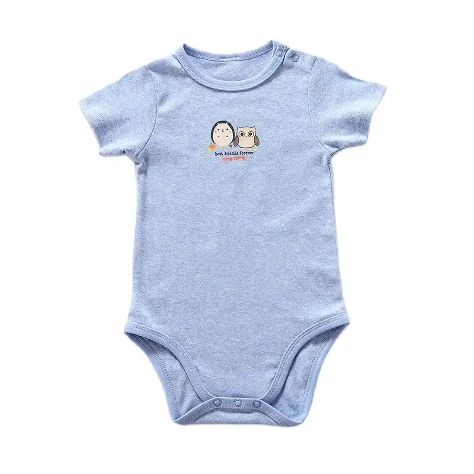 Baby Clothes Romper Children Summer Boy and Girls Clothes Kids Short Sleeves 100% Combed Cotton Overall Baby Overalls round Neck