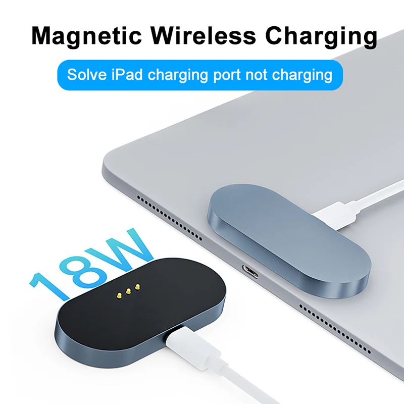 Magnetic Wireless Charger for iPad Pro/iPad Air Fast Charging 18W (Max) Smart Connector Charger With Type-C Interface