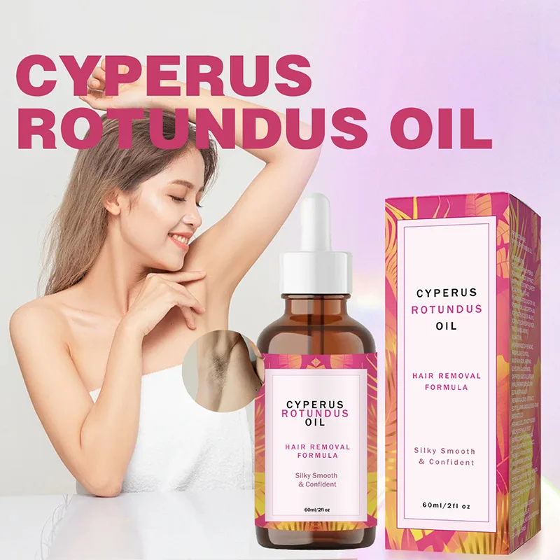 Caramela Beauty Cyperus Rotundus Oil - 60ml/2oz Naturally Derived Gentle Moisturizing Hair Inhibitor, Body & Massage Oil