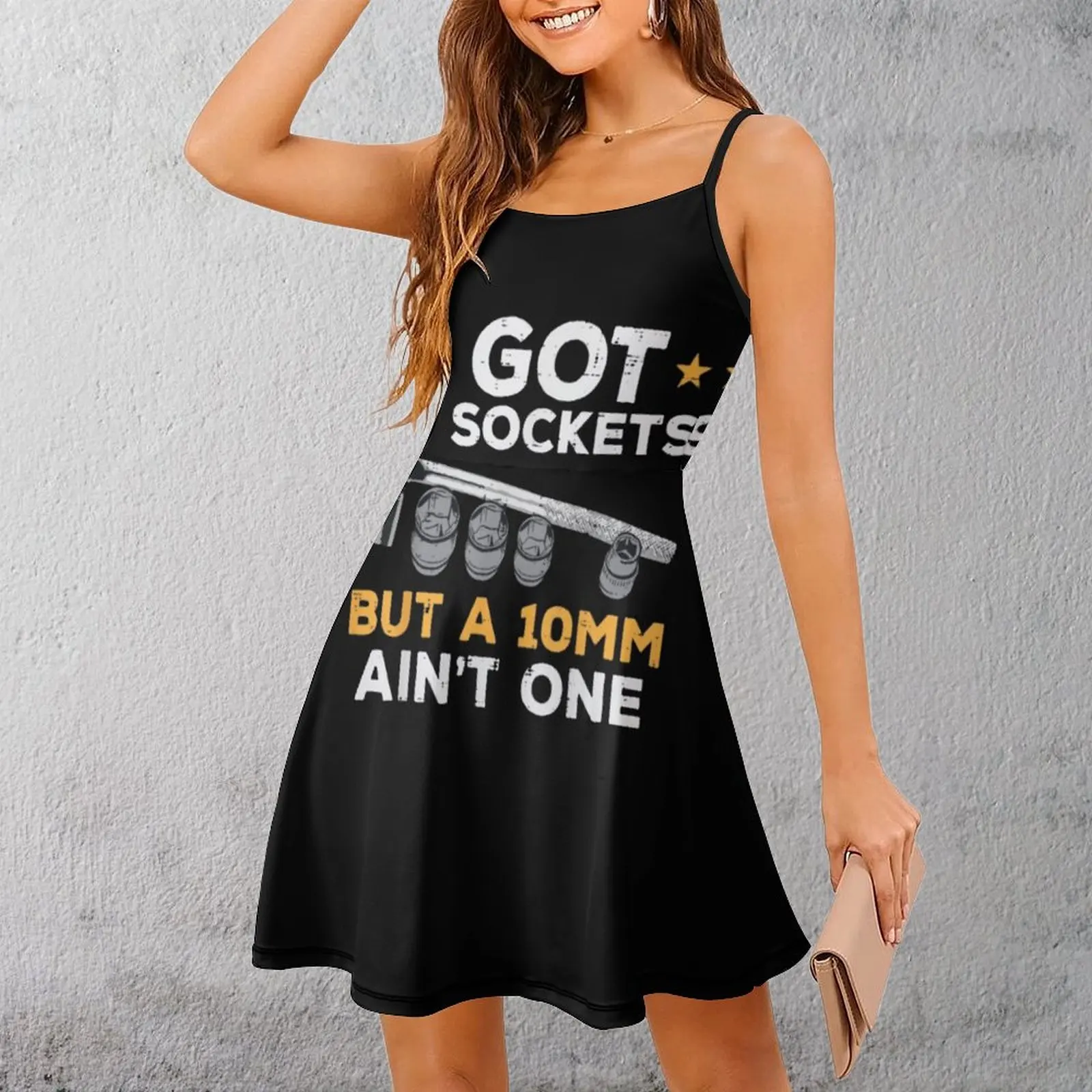 

Сексуальное женское платье на бретельках с 99 розетками, повседневное женское платье для отдыха, забавное платье на бретелях