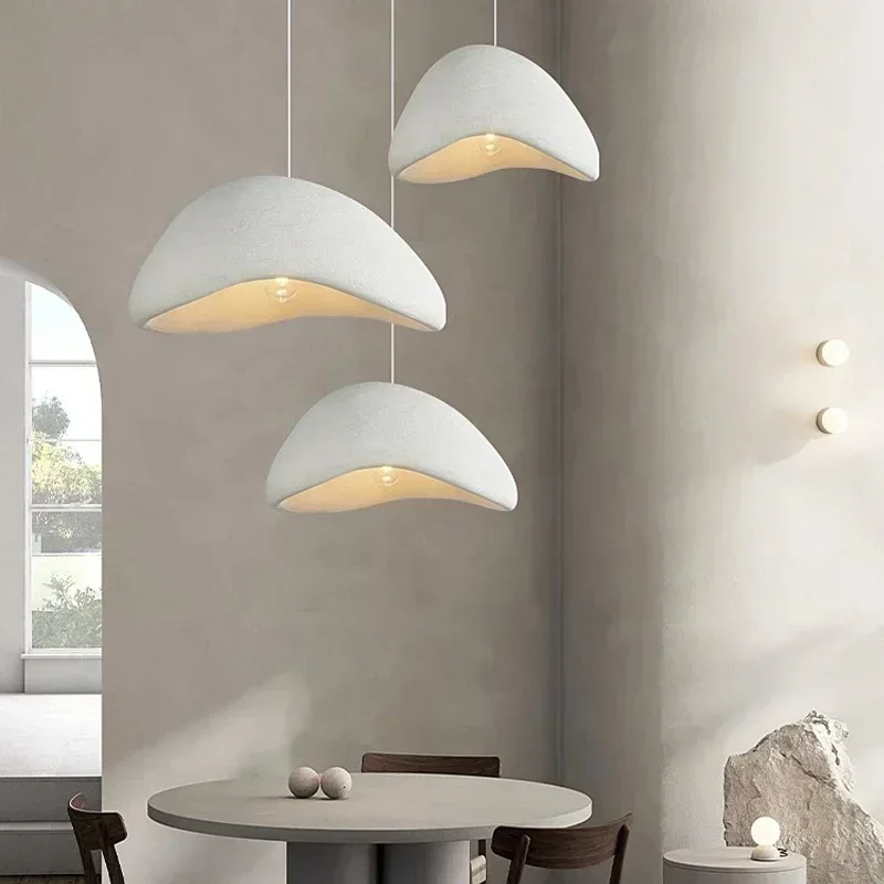 Lámpara colgante LED moderna Wabi Sabi, adecuada para sala de estar, comedor, dormitorio, decoración de ático, iluminación colgante