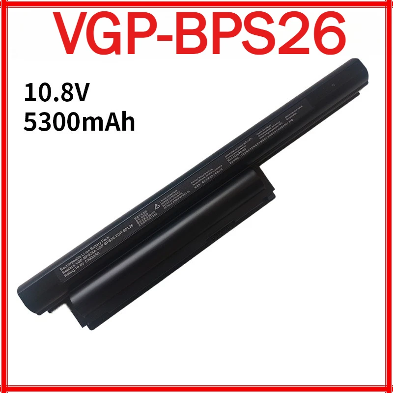 

5300mAh BPS26 Laptop Battery for Sony VAIO VGP-BPS26 VGP-BPL26 VGP-BPS26A PCG-61A12L PCG-61A13L PCG-61A14L PCG-71713L PCG-71912L
