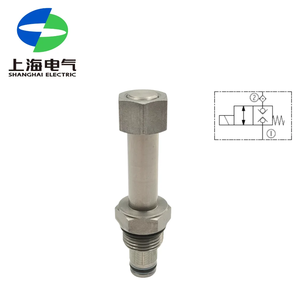 Válvula de cartucho solenoide hidráulica, SV08-28 de función igual, normalmente cerrada, fabricada en Shanghai Electric