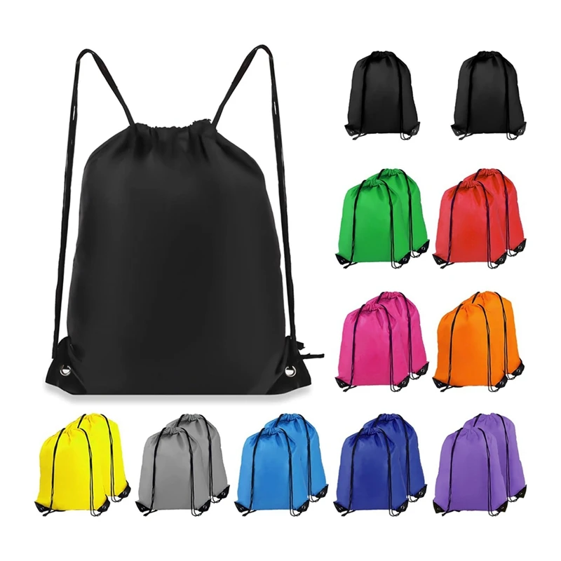 20Pcs Drawstring Backpack Drawstring Bags, Draw String Back Bag For Sports, Gym, Travel, Swimming, Beach