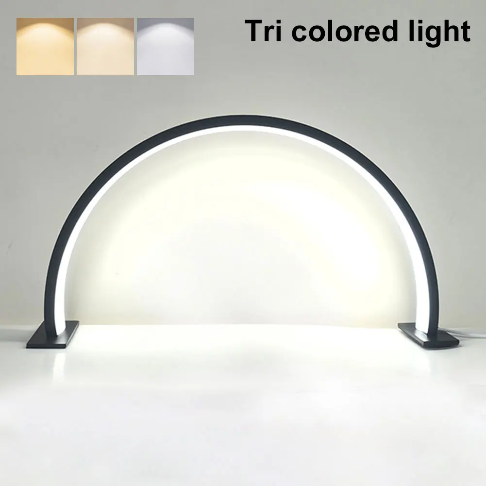 Lampa do manicure w kształcie półksiężyca, lampka do biurka, światło do tatuażu paznokci, brwi, kosmetyki.