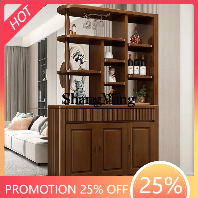 

SM household solid wood partition cabinet living room entrance foyer entrance shoe cabinet