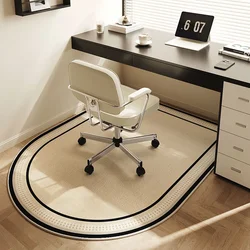 Alfombra de esquina redonda grande para silla, alfombrilla antideslizante para área de estudio, dormitorio, Fondo de TPR, alfombras de mesa de centro de salón