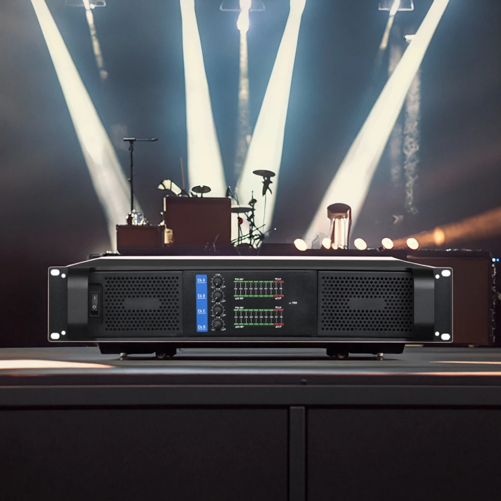 AQ8000 Professional 4*800W Performance Power Amplifier High-Power Post for Bar KTV Weddings Metal Shell Speaker FP10000Q