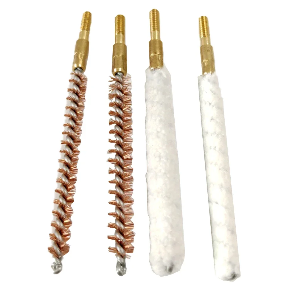 Tactical Barrel Cleaning Kit Tube Cleaner Cotton Brass Bursh 3 Extension Rod Tool Set for Hunting Airsoft 4.5/5.5mm .177 .22 view 4