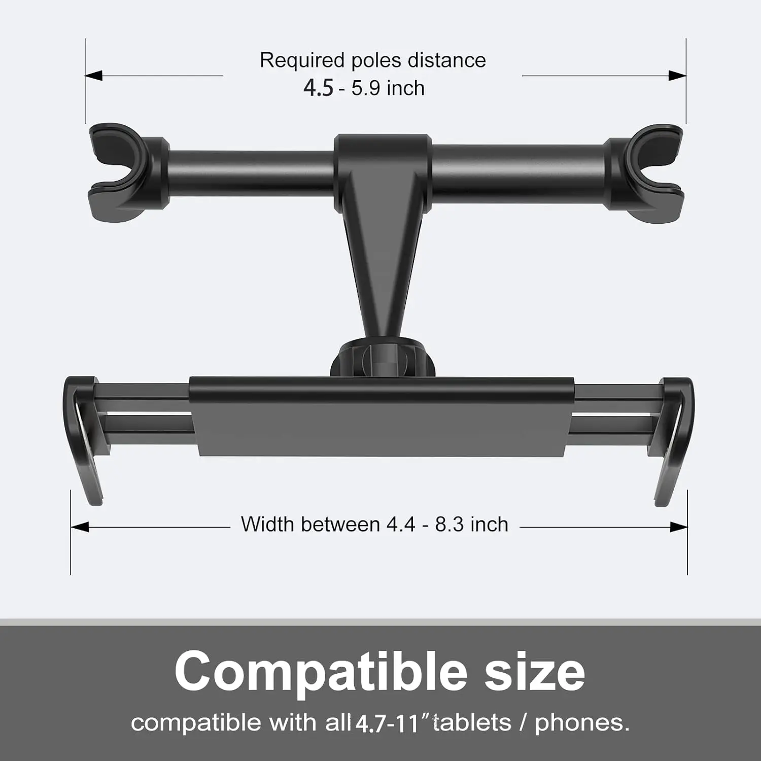 Car Tablet Holder Stand for Ipad 2/3/4 Air Pro 4-11' Phone Universal Stand Bracket Back Seat Car Mount Mount 360 Rotation New image 4
