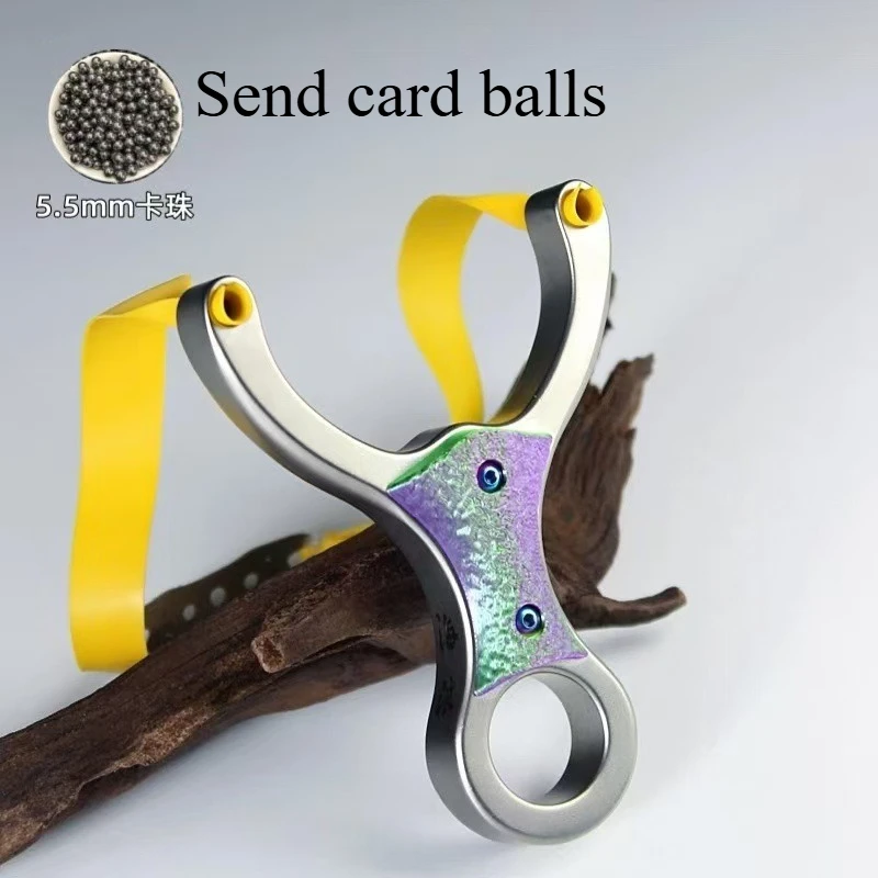 

New Wave Phantom Slingshot CNC Traditional Third-generation Single Card Ball Adult Professional Stainless Steel Slingshot
