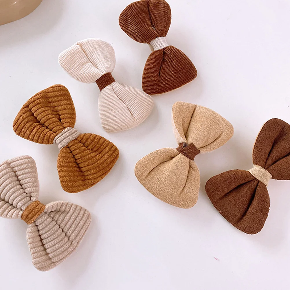 

6pcs Girl Hair Clips Bow Barrettes Toddler Durable Metal Bows Non Slip Colorful Easy Match Party Birthday Cosplay Use Alligator