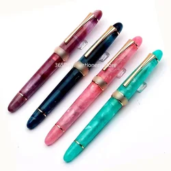 Kaigelu 356 Resin Fountain Pen with Golden Clip EF/F/M Nib Beautiful 5 Colours Writing Gift Ink Pen for Office Business Home