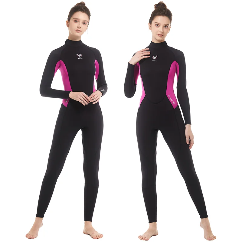 

3 MM Neoprene Wetsuits Adult Swimwears Diving Suits Long Sleeves Ladies Surfing Rash Guards Snorkel One Pieces