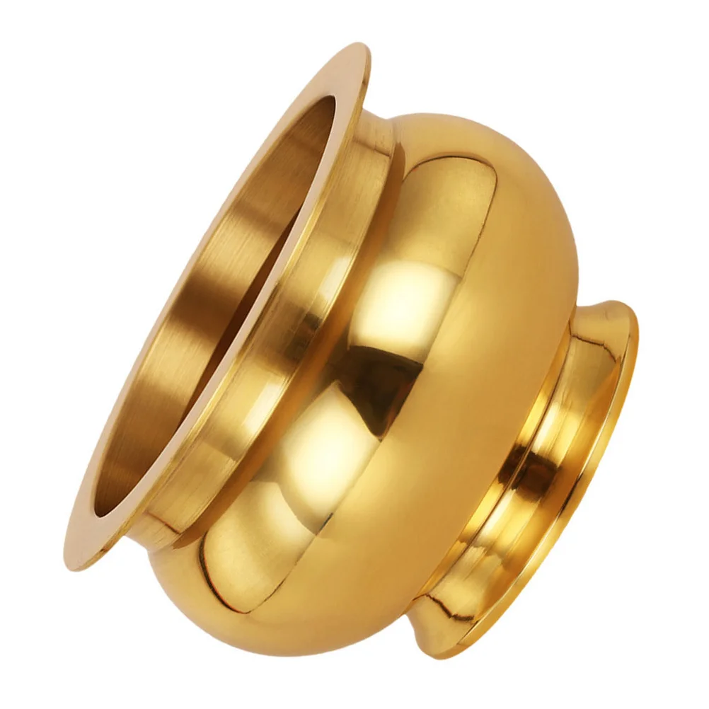 

1Pcs Copper Incense Burner Compact Round Shape Delicate Incense Holder Religious Censer Resistant to High Temperature