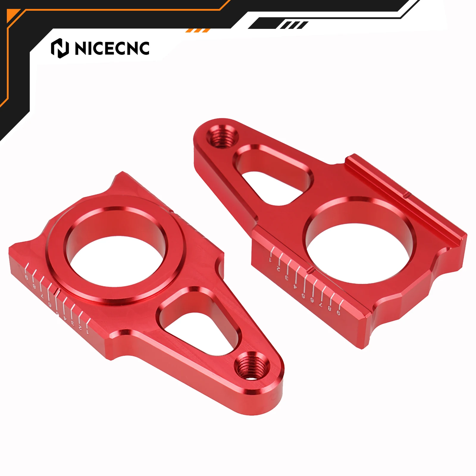 

NICECNC For Honda CR125R CR250R 2002-2007 CRF250R CRF450R 2004-2023 CRF450L CRF250X CRF250RX Rear Axle Blocks Chain Adjuster