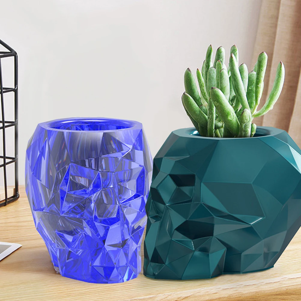 

Skull Pen Holder Mold Flower Pot Molds Silicone Container Storage Mould Vase