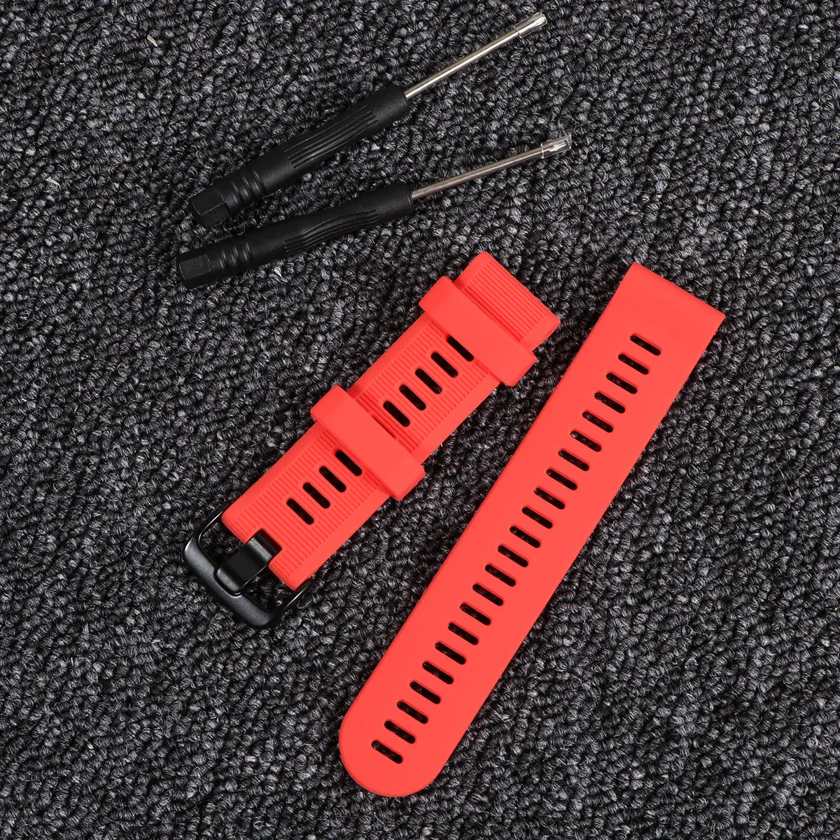 

Silicone Red Strap PC Hard Rubber Anti drop Protective Shell Compatible for Garmin forerunner945 and 935