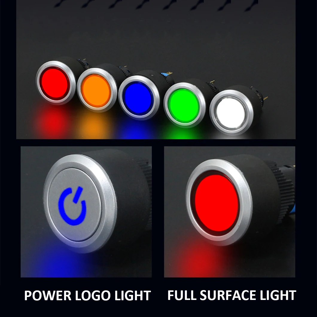 

ABILKEEN 22 мм светодиодный пластиковый кнопочный переключатель 1NO1NC/2NO2NC мгновенный/фиксационный кнопочный переключатель 3/5PinTerminal 5A250VAC