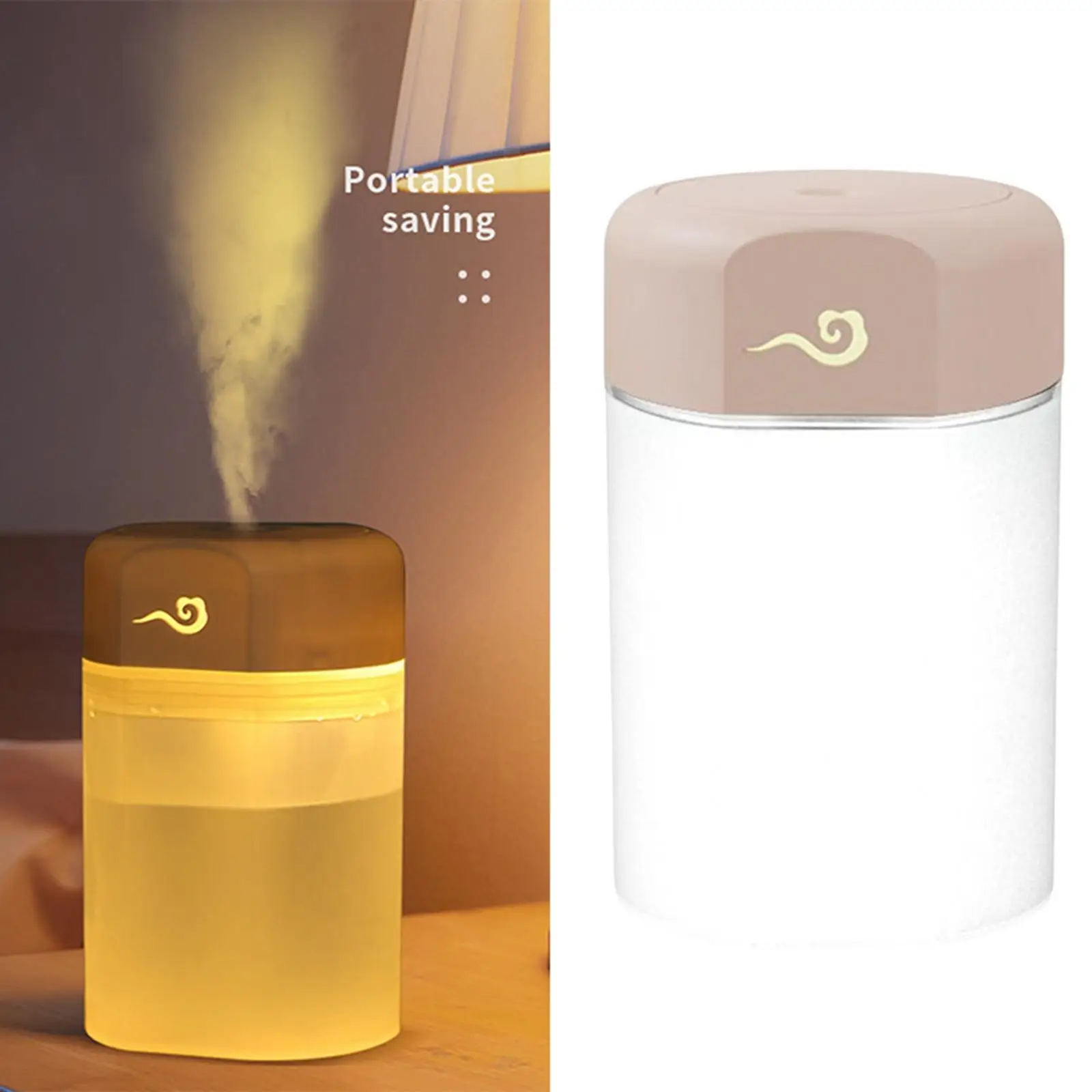 Desktop Humidifier, 2 mode kabut dapat disesuaikan, semprotan kabut senyap untuk Yoga rumah