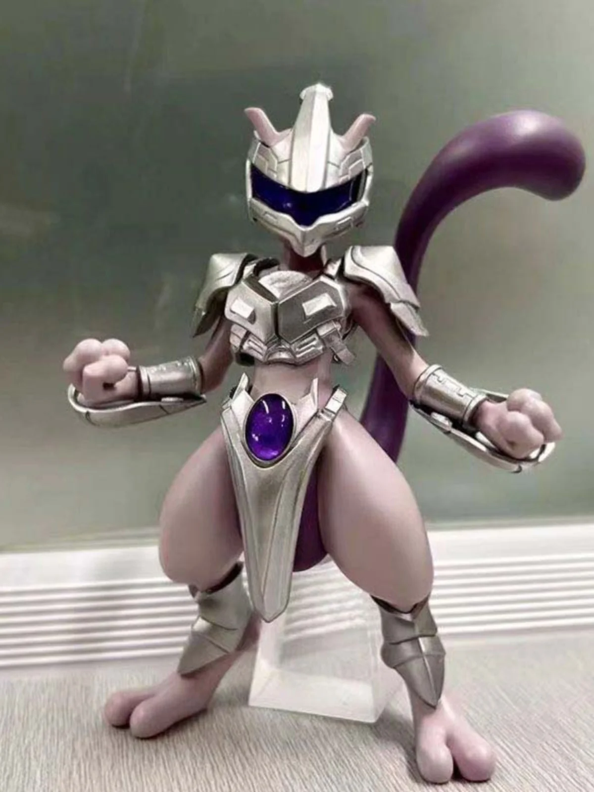 

Pokemon Figure Mewtwo Anime Figure Steel Mewtwo Action Figurine Pvc Statue Model Collection 11cm Decorations Toys For Kid Gifts