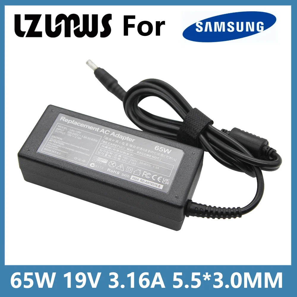 19V 3.16A 60W 5.5*3.0mm AC laptop şarj cihazı güç adaptörü Samsung R429 RV411 R428 RV415 RV420 RV515 R540 R510 R522 R530