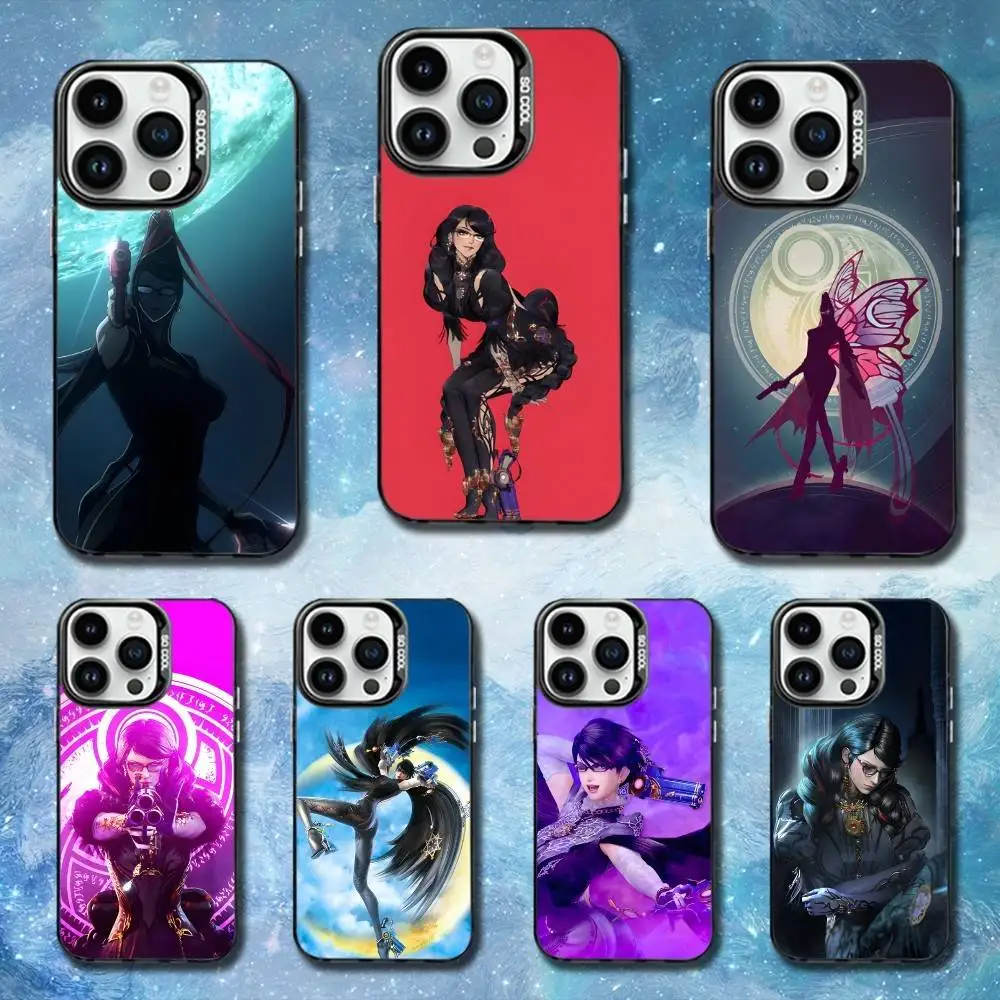 

Game B-Bayonetta-ES Hot Phone Case For iPhone 11,12,13,16,14,15,Mini,Pro,XS,MAX Black Matte Shockproof Cover