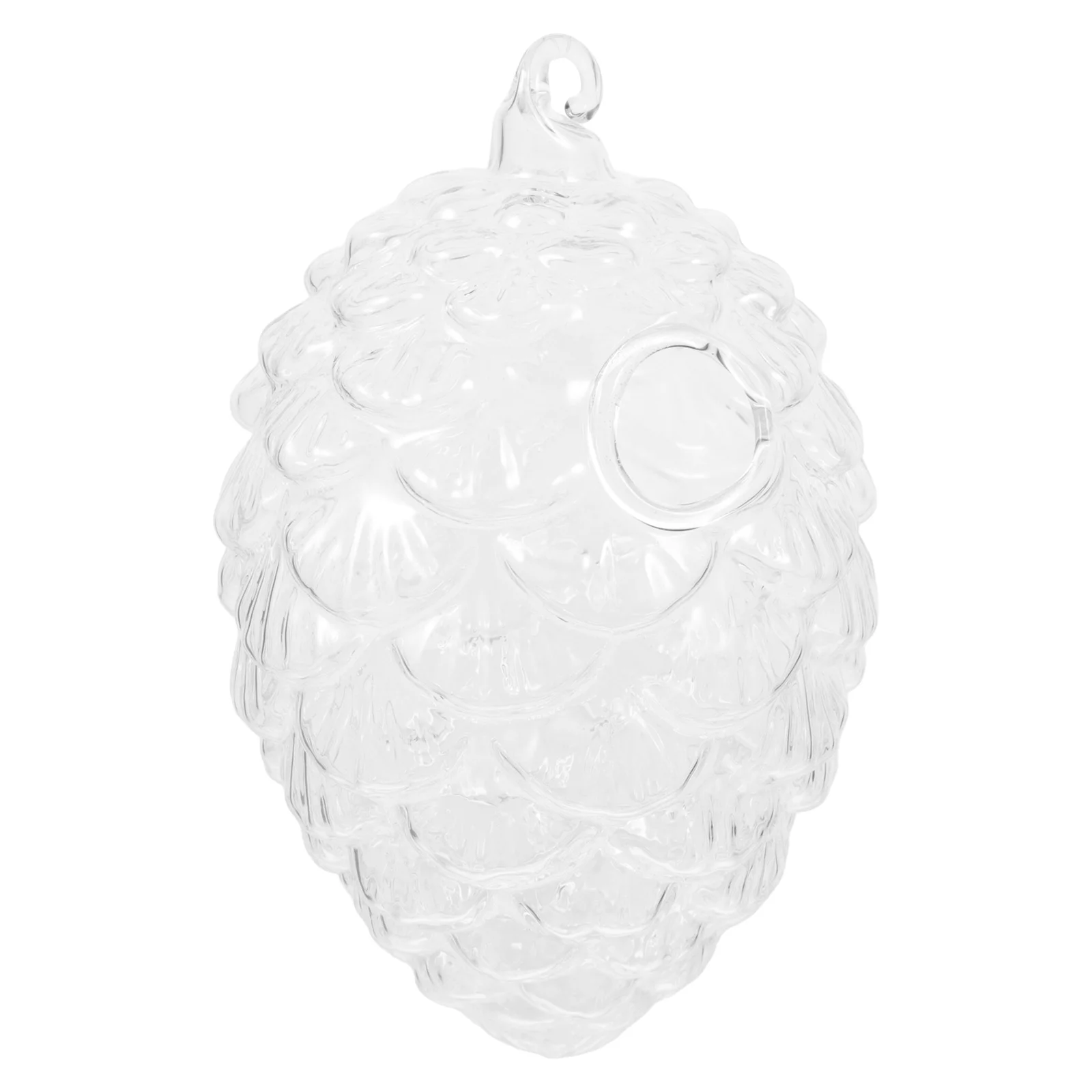 

Hummingbird Feeder Glass Handcrafted Flower Shape Hanging Outdoor Transparent for Garden Patio Bird Watching Wildlife