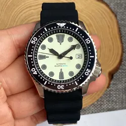 Tandorio 41mm NH35A 200M Waterproof Diving Automatic Watch Men Full Lume Dial Sapphire Glass SKX Rubber Band