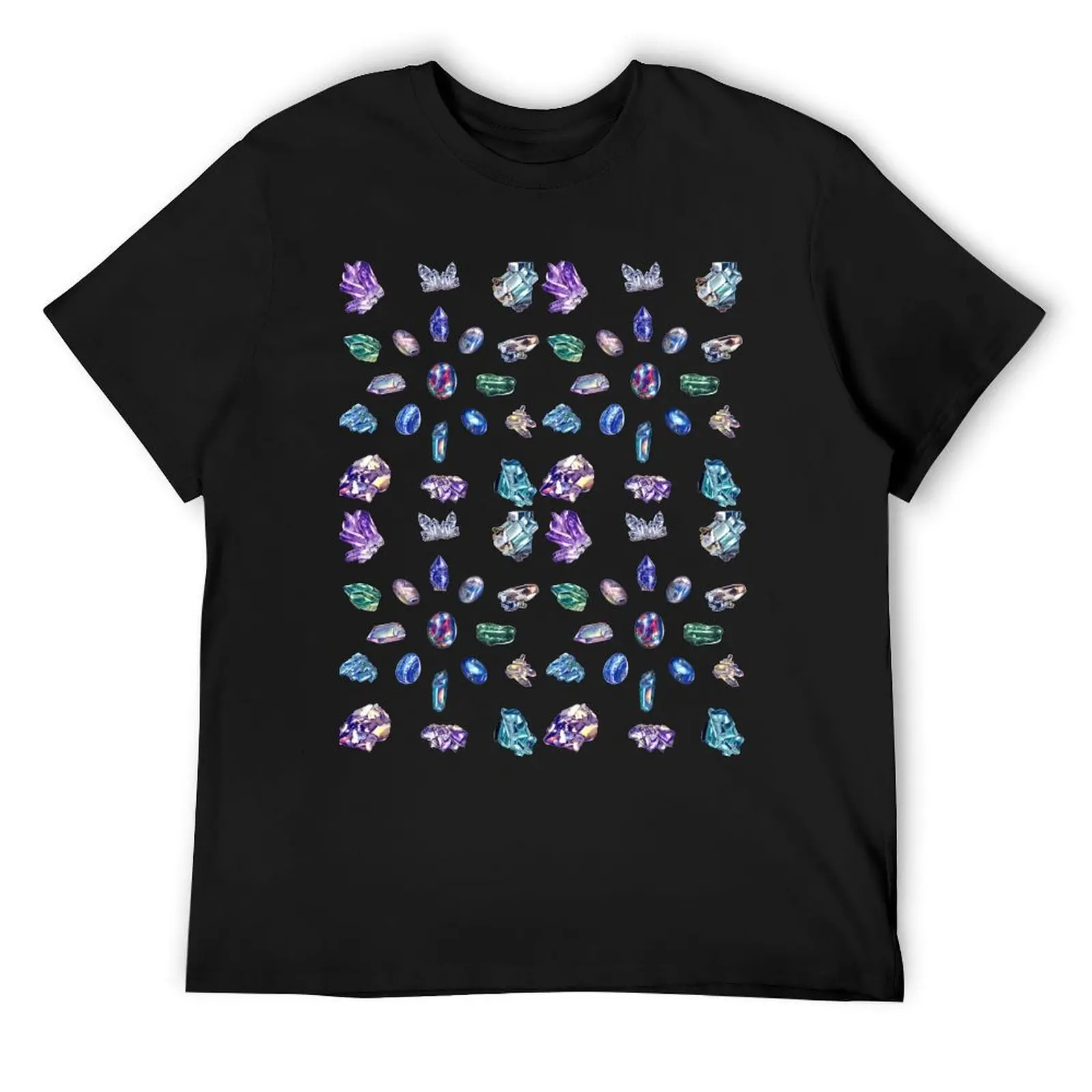 Crystals 1 - Gemstones Watercolor Pastel White T-Shirt shirts graphic tees animal prinfor boys fruit of the loom mens t shirts