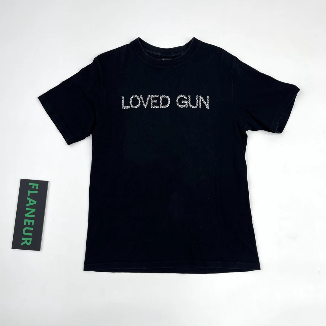 New Novelty 2022 Men Number Nine Loved Gun T Shirts T-Shirt Hip Hop Skateboard Street Cotton T-Shirts Tee Top US size BG89