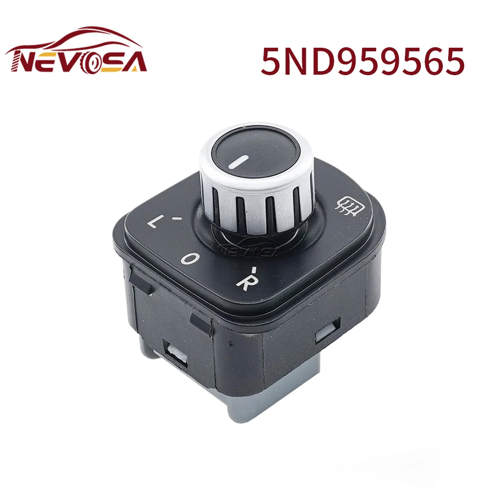 NEVOSA Chrome For VW Golf 5 6 Tiguan Passat B6 Jetta 6 GTI 5ND941431B 5ND959857 5ND959855 5ND959565 Auto Headlight Window Switch