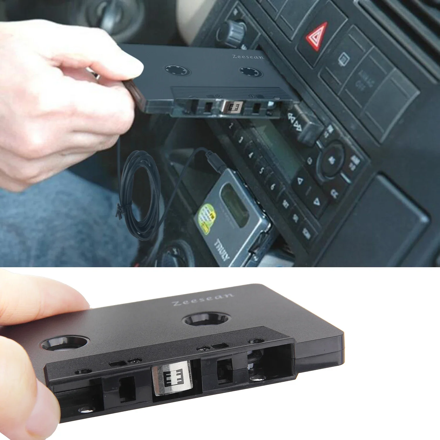 Cassette to Aux Adapter with Stereo Audio, Premium Car Audio Cassette Adapter with 3.5mm Headphone Jack