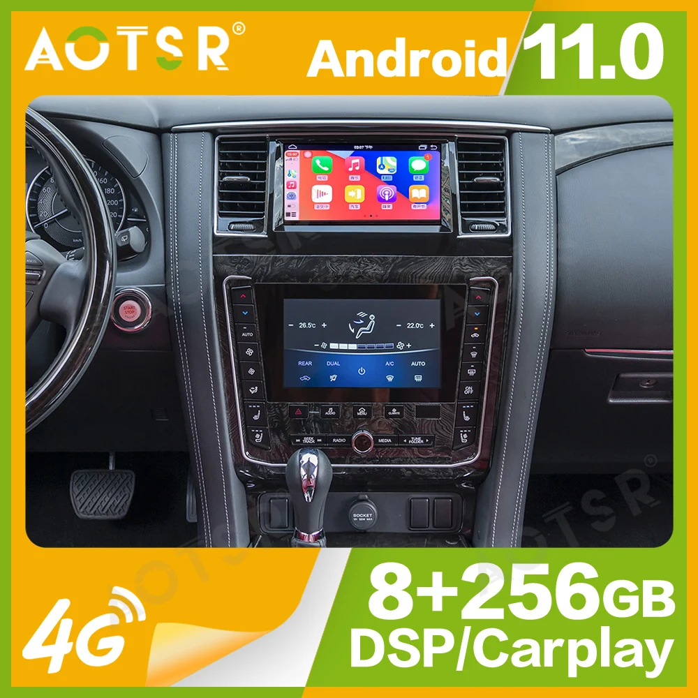 8‘’ Qualcomm 8 core For Nissan Patrol Y62 2010-2020 Car Radio Multimedia Player Android 11 Auto GPS Navigation Carplay Head Unit