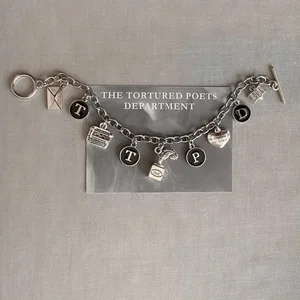 سوار TTPD تايلور سويفت TTPD ألبوم قسم الشعراء المضطرب مستوحى من سوار سحر الفضة العتيقة هدية Eras Swiftie أعلى 6 مبيعات لخاتم تايلور سويفت - رقم 3