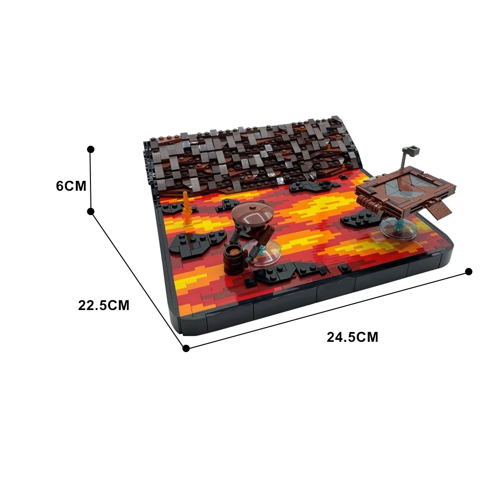 Gobricks MOC films de guerre spatial scène de combat blocs de construction Duel sur moustaches Dioramas scène modèle briques jouets pour enfants cadeaux