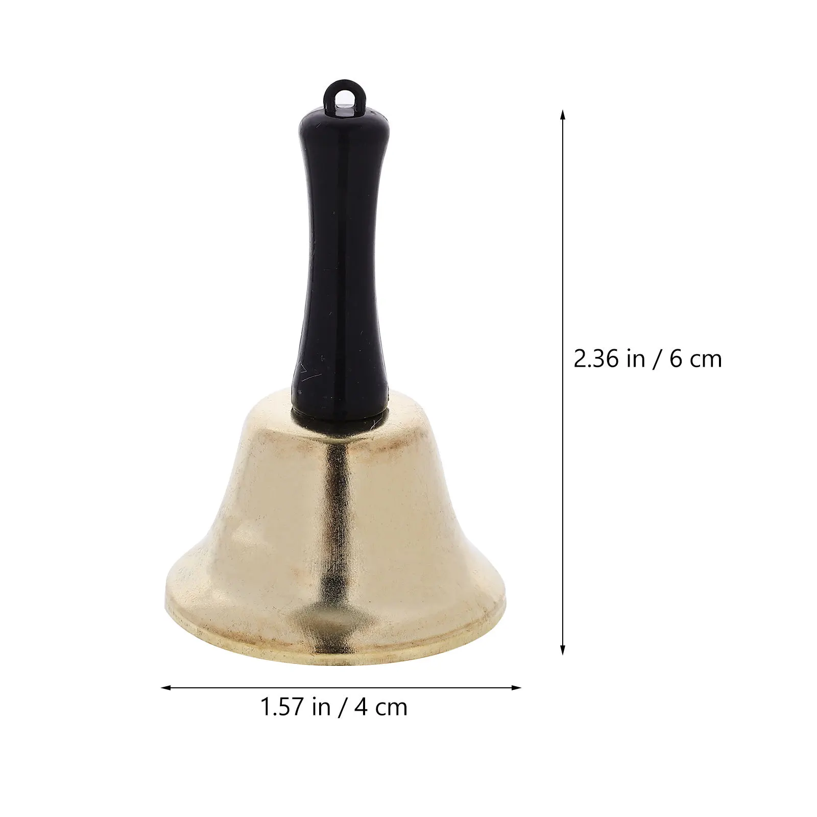 2 قطعة Handbell المعدني خفيفة الوزن مقبض مريح مدرسة المنزل حفلة موسيقية جرس قرع اليد
