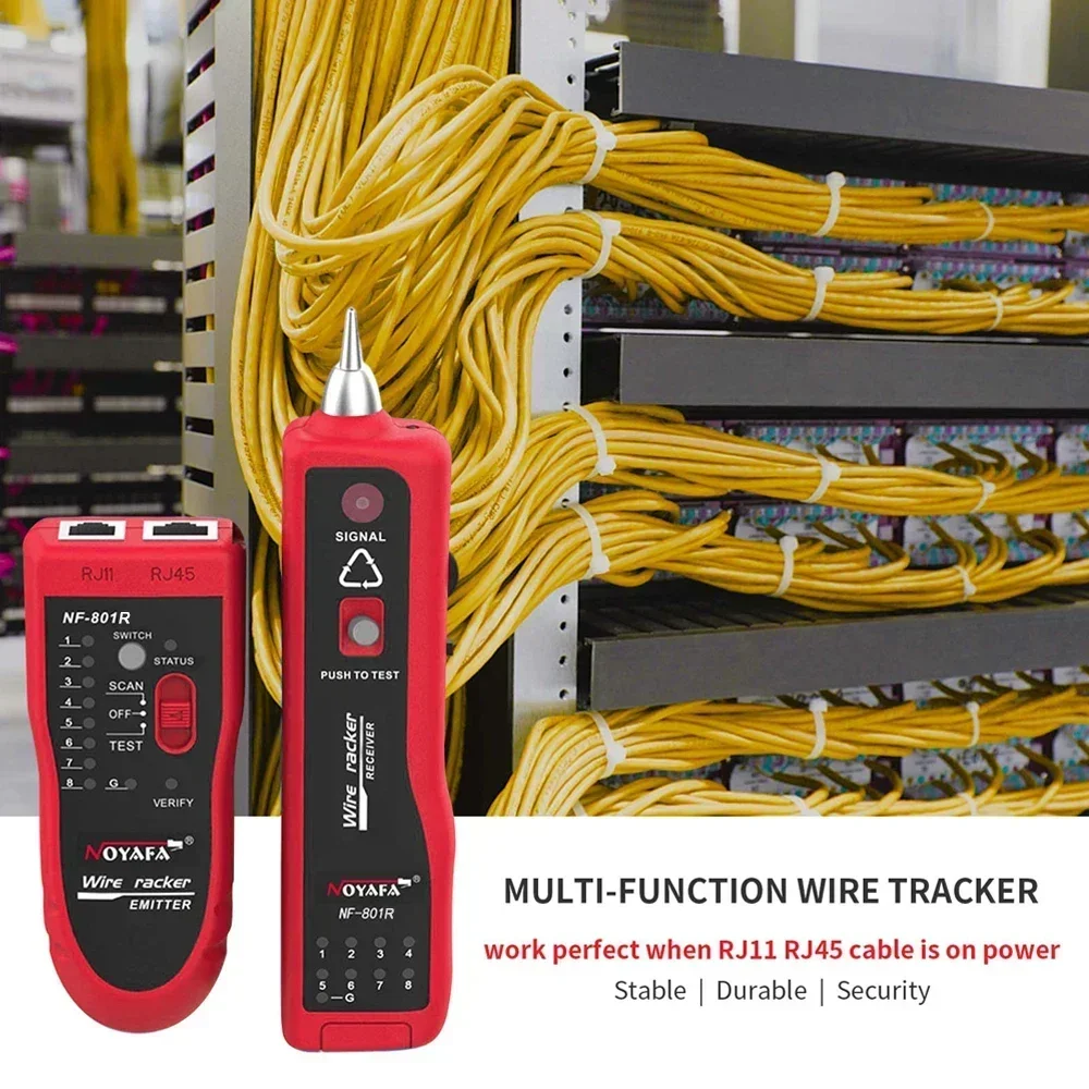 Network Cable Tester Cat5 Cat6 RJ11 RJ45 Telephone Cable Tracker Tool Wire Toner LAN Ethernet Network Cable Detector Line Finder