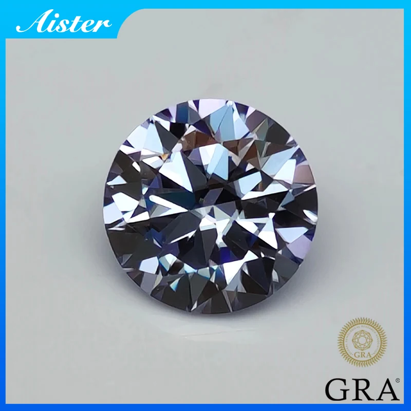 New Lavender Moissanite Diamond Moissanita Loose Gemstone Passed Diamond Tester VVS1 with GRA Report