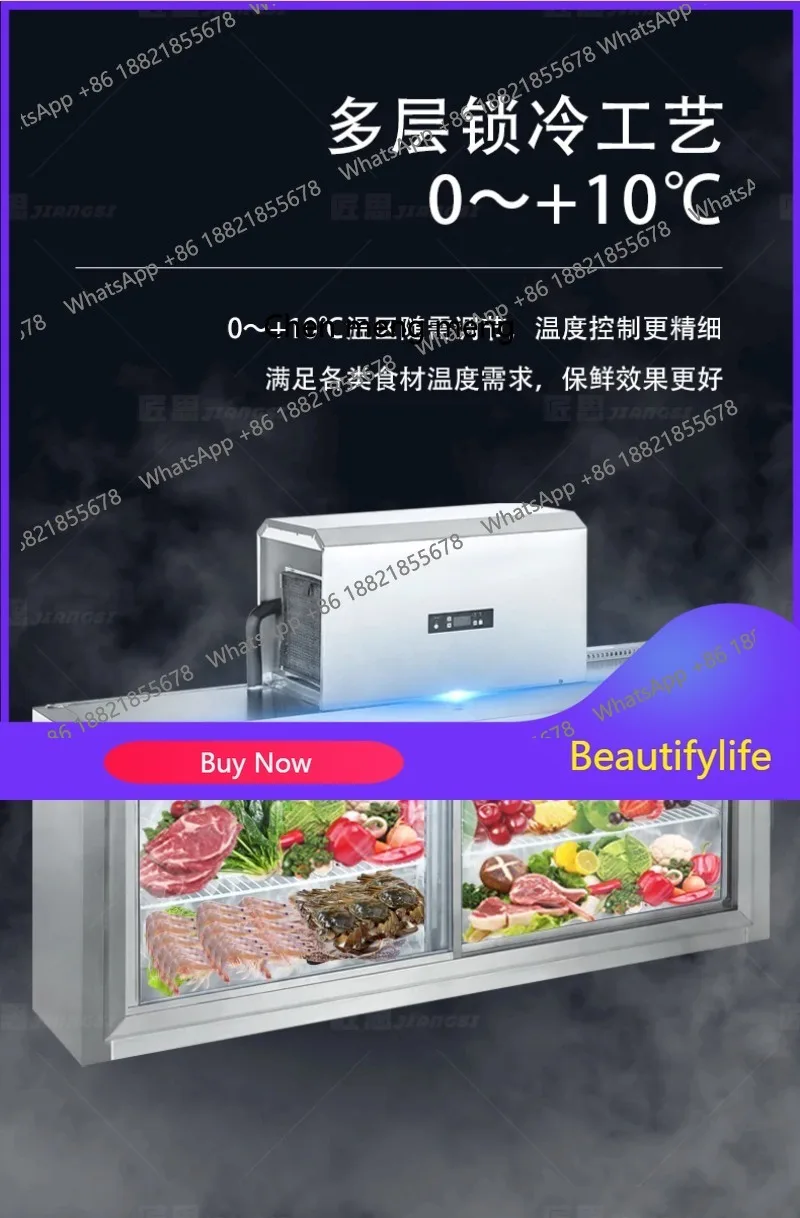 

FF A65 Настенный холодильный шкаф с воздушным охлаждением Встроенный холодильник Коммерческий холодильный шкаф-витрина для хранения свежести