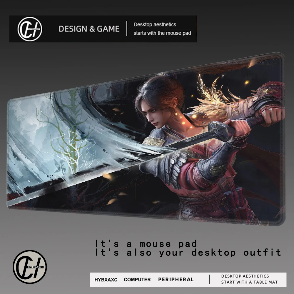 

Коврик для мыши WUCHANG с опасными перьями, игровой коврик, большой размер XXL90x40 см x 5 мм, коврики для стола, игровые аксессуары, детали для ПК