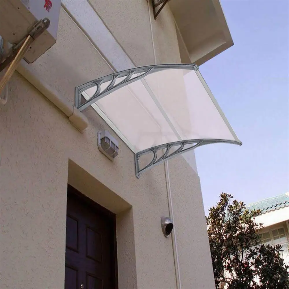 Canopy Awning Rain Shelter 100/200/300cm Outdoor Porch Shade Patio Roof Cover Garden Door Canopy Awnings Waterproof Rain Cover