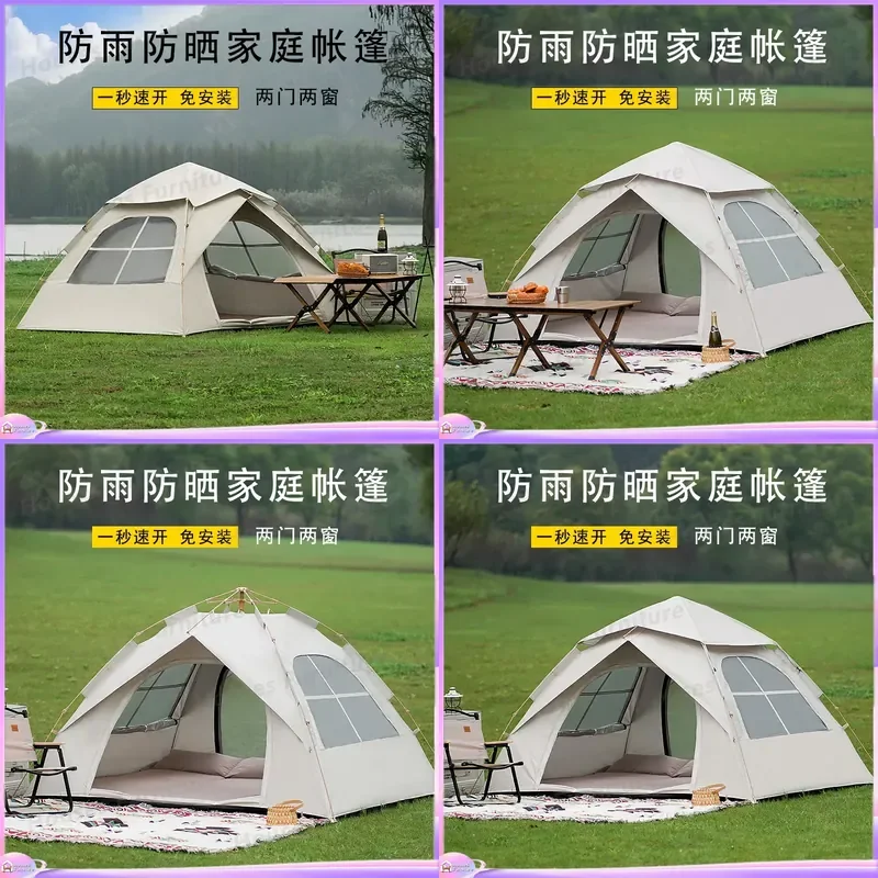 For Automatic Pop Up Tent Outdoor Camping Waterproof Thickening Portable Folding Instant Setup Shelter Field Hiking Gear