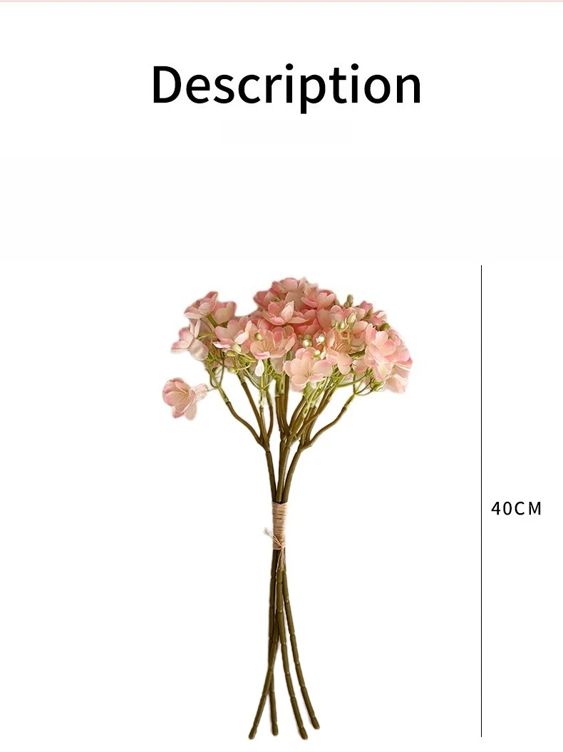 4PC/Bündel Künstliche Jasmin Blumen Bouquet Hochzeit Blume Esstisch Gefälschte Blumen für Home Hotel Frühling Hochzeit Vase Dekor – Detail 3
