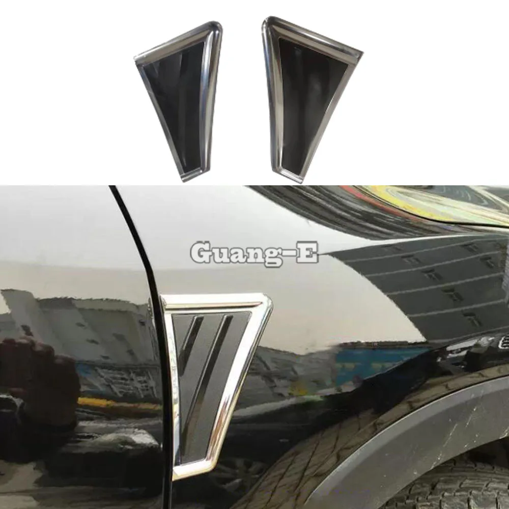 

For Honda HRV HR-V Vezel 2019 2020 2021 2022 Car Cover Lamp Trim ABS Chrome Front Side Foliage Leaf Fender Vents Air Outlet 2PCs