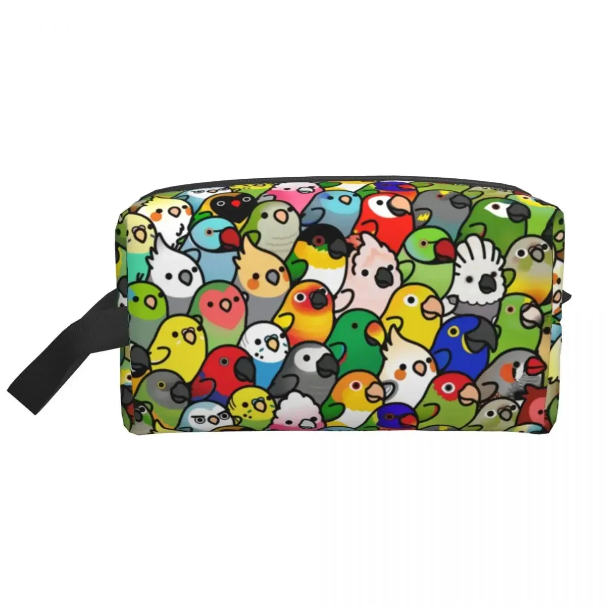 Custom Cockatiels Cute Pattern Cosmetic Bag Women Kawaii Big Capacity Makeup Case Beauty Storage Toiletry Bags