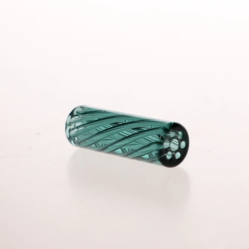 Factory Retail In Stock 5Pcs/Box 7 Holes Screw Lake Green Color Glass Filter Tips/Glass Filter Tip Glass Smoking Accessories