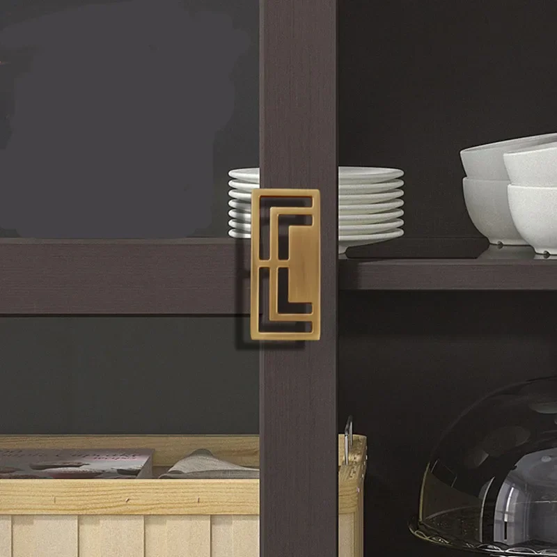Cupboard Door Golden Chinese Style Handle Modern Contracted Cupboard Handle American Style Cabinet Wine Cabinet Drawer Handle
